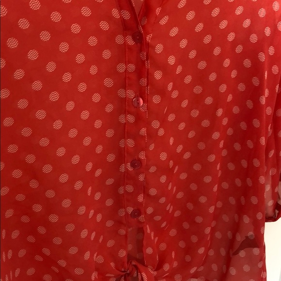 🔥SOLD🔥 Coral BCX Sheer Button Down Shirt! - Picture 4 of 5